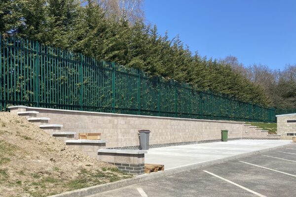 New Concrete Retaining Wall